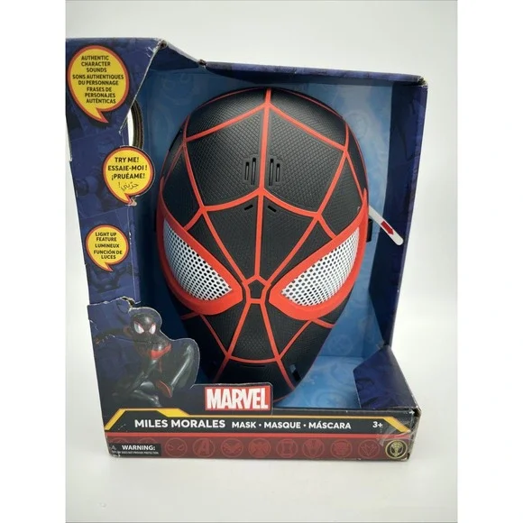 Disney Marvel Miles Morales Light-Up Spiderman Across the Spider Verse Mask‎ - Picture 12 of 12